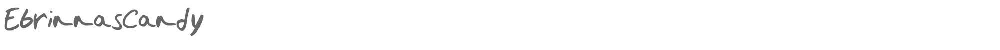 Sample characters Ebrinnas Candy Font
